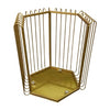 22 19 Inch 2 Piece Nesting End Side Table Set Hexagonal Top Wire Frame Metal Antique Brass By The Urban Port UPT-276802