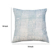 18 x 18 Handcrafted Square Cotton Accent Throw Pillow Aztec Minimalistic Print Blue White By The Urban Port UPT-280400