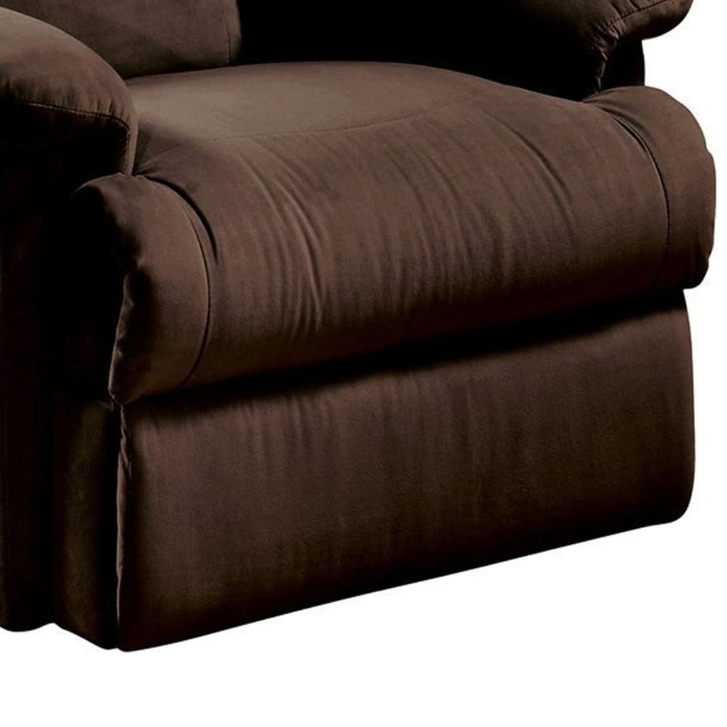 Arcadia Microfiber Glider Recliner Chocolate Brown AMF-00635