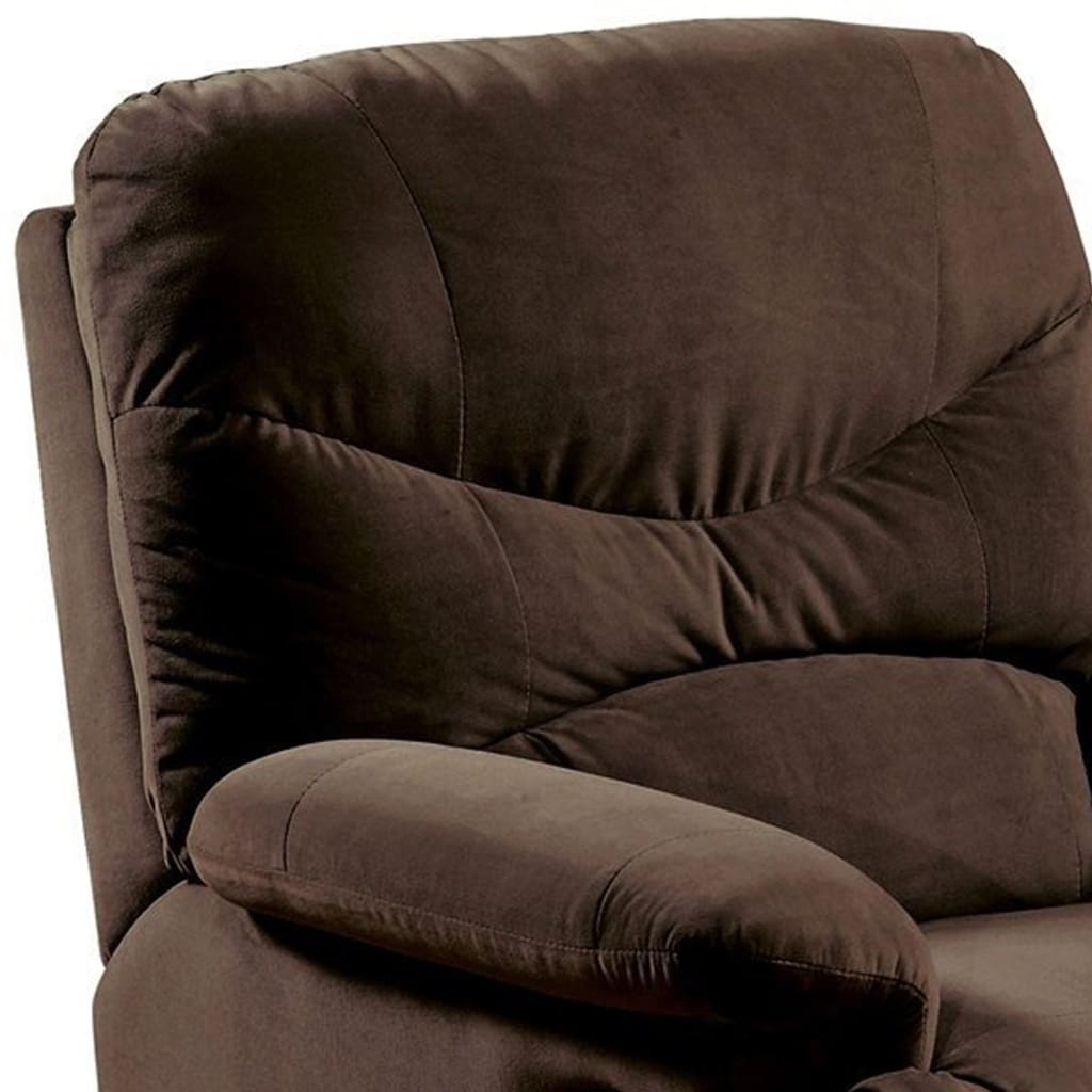 Arcadia Microfiber Glider Recliner Chocolate Brown AMF-00635