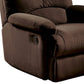 Arcadia Microfiber Glider Recliner Chocolate Brown AMF-00635