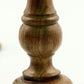 Benzara Natural Wooden Finish Pillar Shaped Candleholder Set of 3 Brown 51536