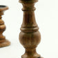 Benzara Natural Wooden Finish Pillar Shaped Candleholder Set of 3 Brown 51536