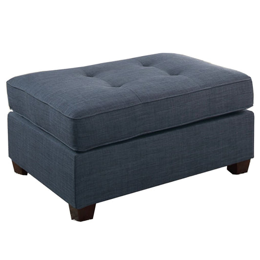 Cocktail Ottoman In Blue Dorris Fabric