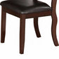 Contemporary Rubber Wood Dining Chair Set Of 2 Brown And Black PDX-F1338