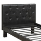 Faux Leather Upholstered Full size Bed With tufted Headboard Black PDX-F9415F