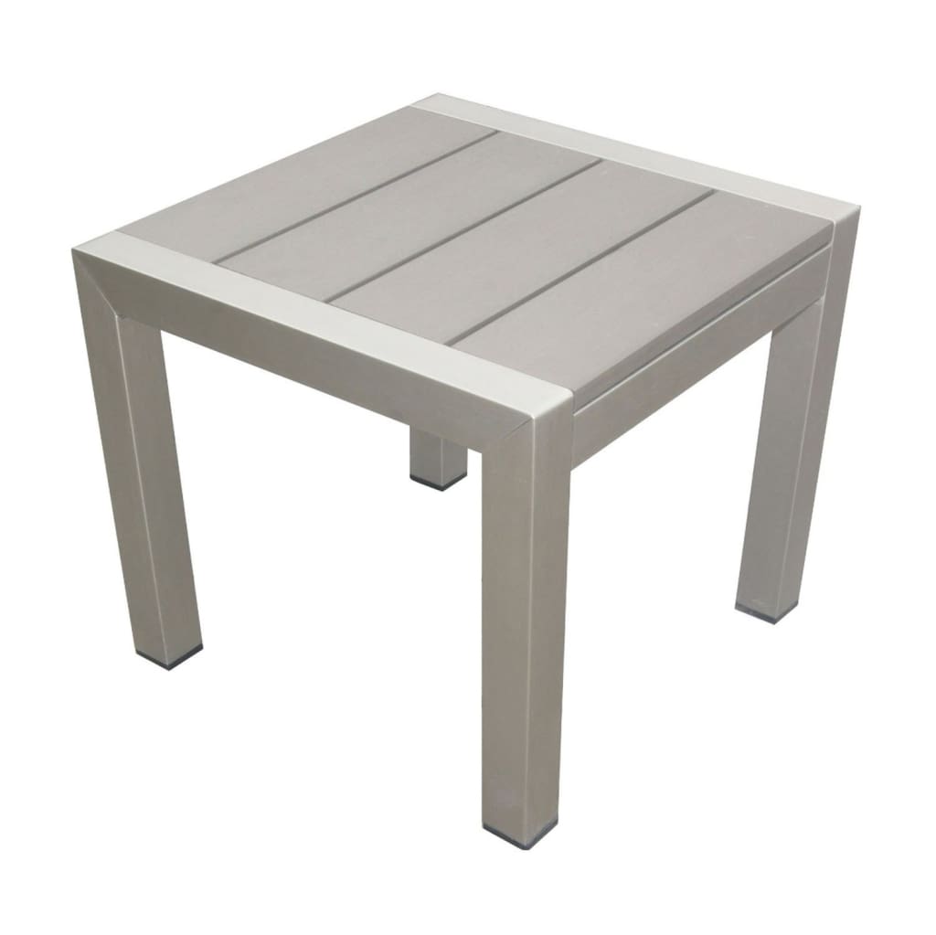 16 Inch Outdoor Side Table, Highly Functional, Easy Movable, Gray