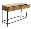 Mango Wood and Metal Console Table With Two Drawers Brown By The Urban Port UPT-39270