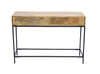 Mango Wood and Metal Console Table With Two Drawers Brown By The Urban Port UPT-39270