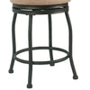 Metal Framed Counter Stool with Fabric Upholstered seat and Designer Back Beige and Black - K4004-24 KFN-K4004-24