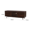 TV Cabinet with 4 Drawers and Wooden Frame Walnut Brown By The Urban Port UPT-262408