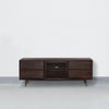 TV Cabinet with 4 Drawers and Wooden Frame Walnut Brown By The Urban Port UPT-262408