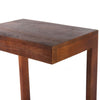 C Shaped Side Table with Wooden Frame Brown By The Urban Port UPT-262410