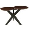 Modern Side Table with 3 Tier Wooden Top and Boomerang Legs Brown and Black By The Urban Port UPT-263263