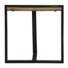 Industrial End Table with Wooden Rectangular Top and Metal Frame Brown and Black By The Urban Port UPT-263765