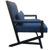 Upholstered Armchair Accent chair with Wood Frame Set of 2 Blue and Black By The Urban Port UPT-270568