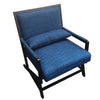 Upholstered Armchair Accent chair with Wood Frame Set of 2 Blue and Black By The Urban Port UPT-270568