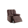 Plush Cushioned Recliner With Tufted Back And Roll Arms In Brown PDX-F6620