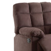 Plush Cushioned Recliner With Tufted Back And Roll Arms In Brown PDX-F6620