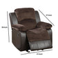 Polyurethane Rocker Recliner In Choco Suede Brown PDX-F6697