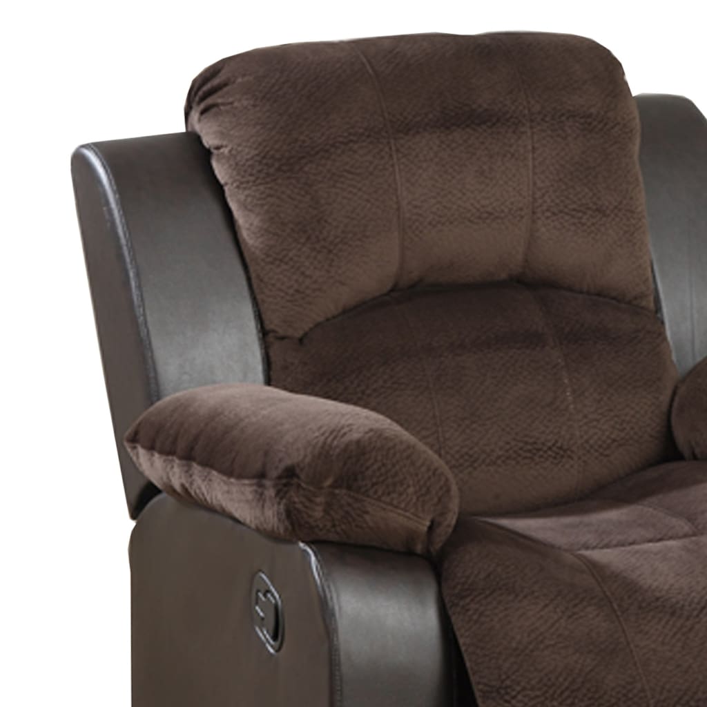 Polyurethane Rocker Recliner In Choco Suede Brown PDX-F6697