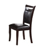 Retro Style Set Of Two Wooden Dining Chairs In Dark Brown PDX-F1388